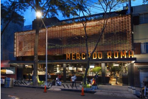 墨西哥Mercado Roma美食城餐饮空间设计案例